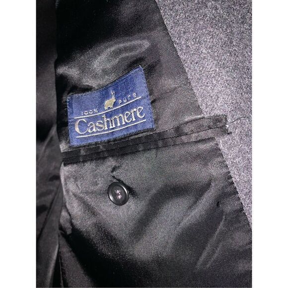 Vintage Bill BLASS Charcoal Gray Cashmere Button Down Blazer Men’s 42 - Picture 14 of 16